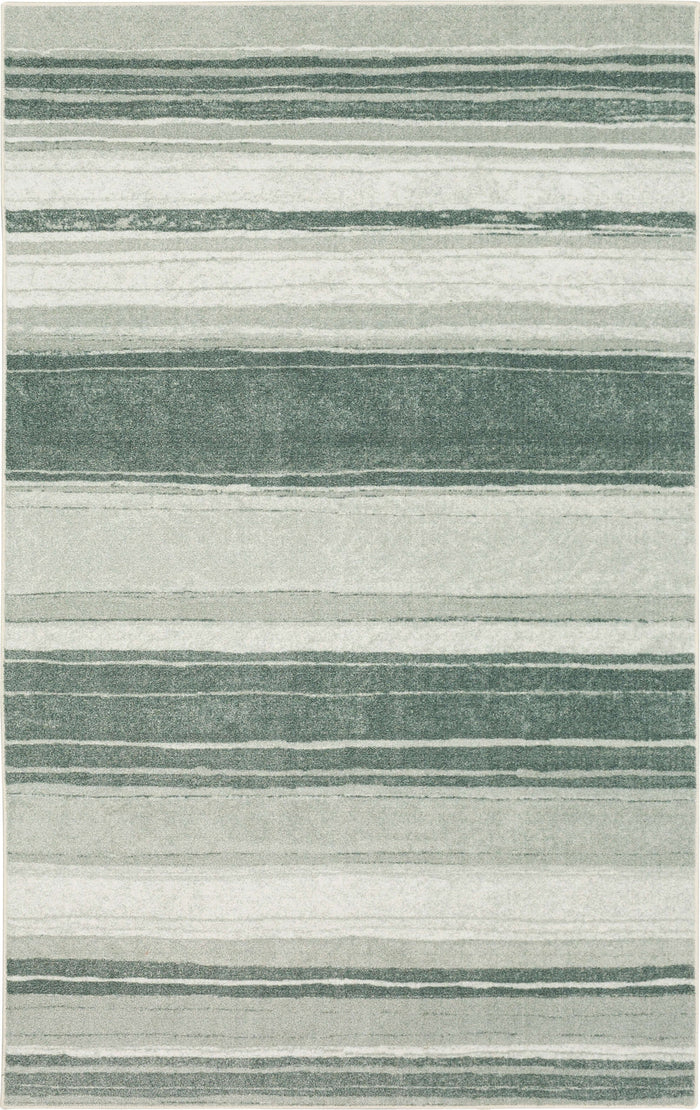 Technicolor Color Bands Grey Area Rug