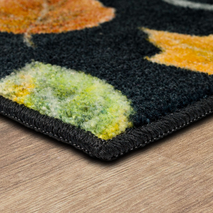 Fall Plans Black Accent Rug