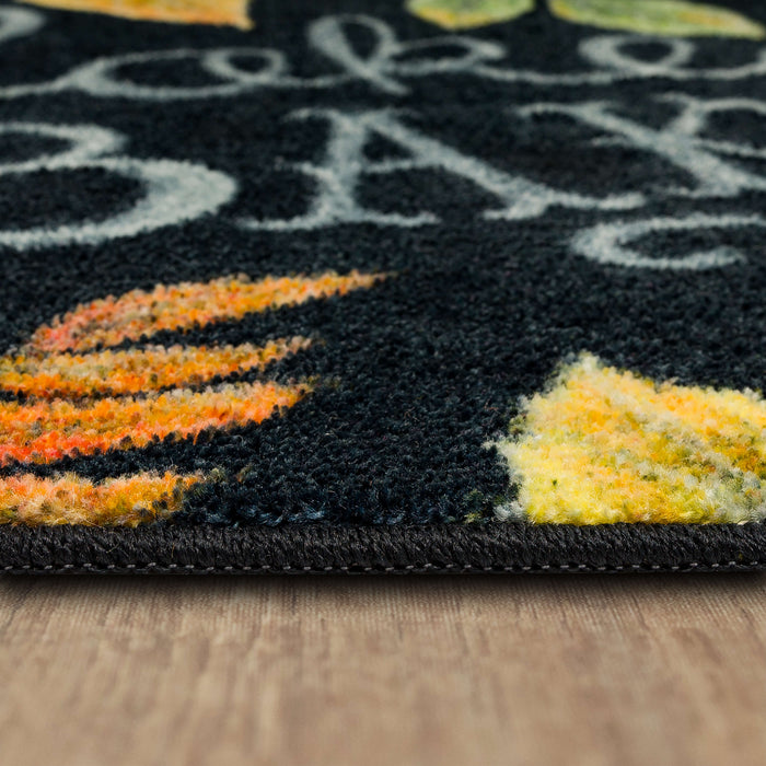 Fall Plans Black Accent Rug