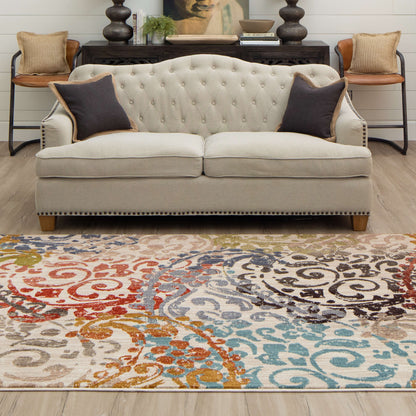 Dominica Leonis Gray & Blue Area Rug