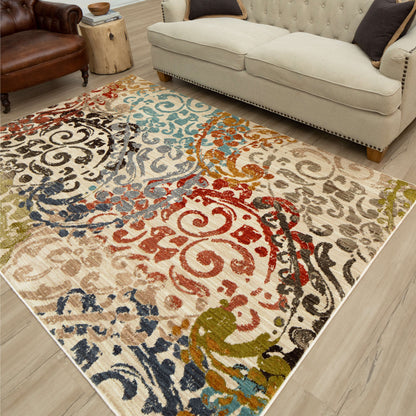 Dominica Leonis Gray & Blue Area Rug