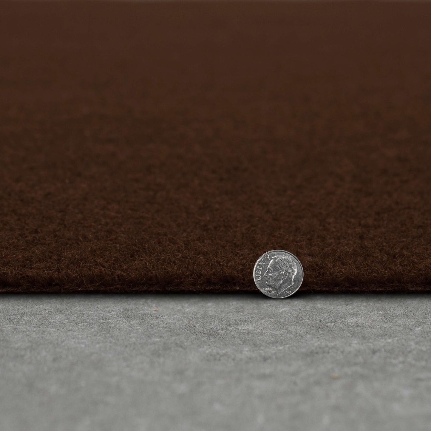 Ribbed Needle Punch Chocolate Area Rug