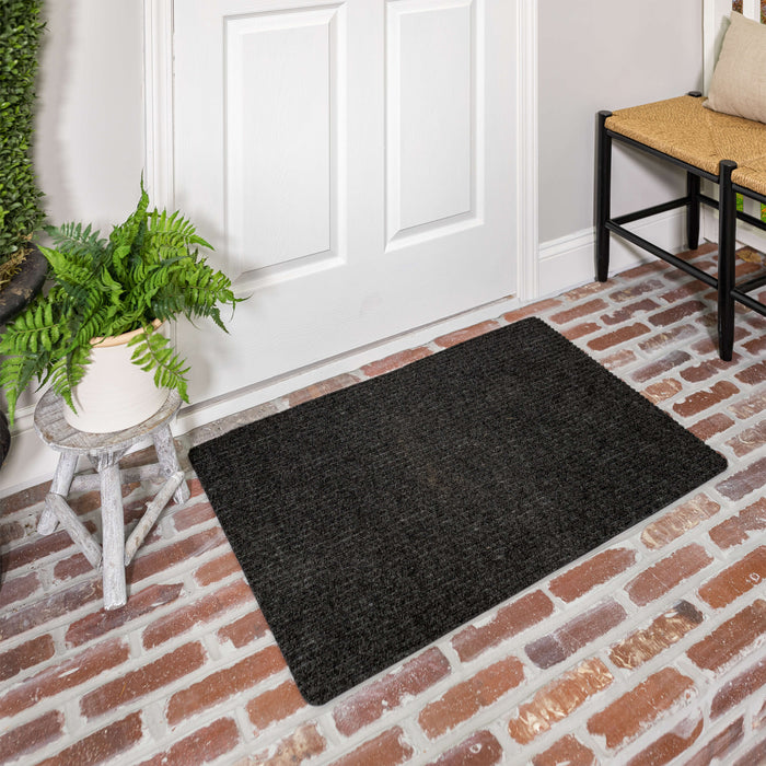 Charcoal Ribbed Utility Mat