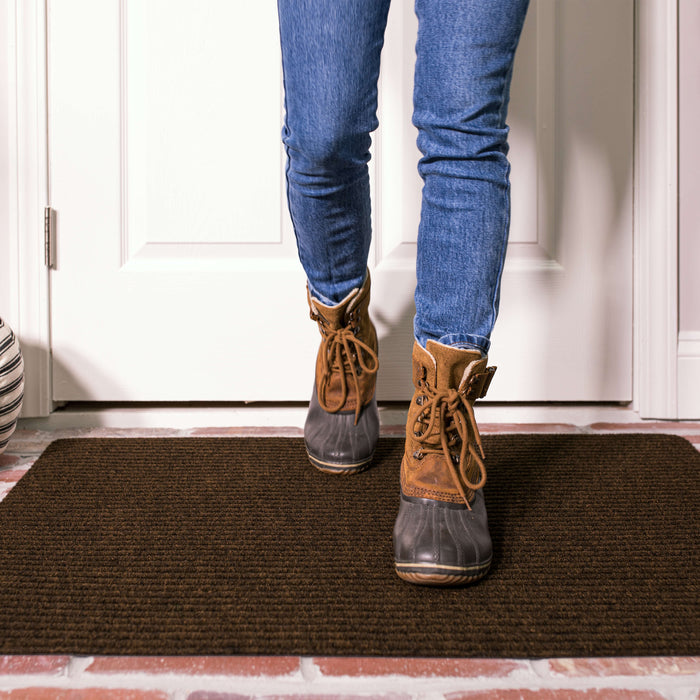 Brown Ribbed Utility Mat