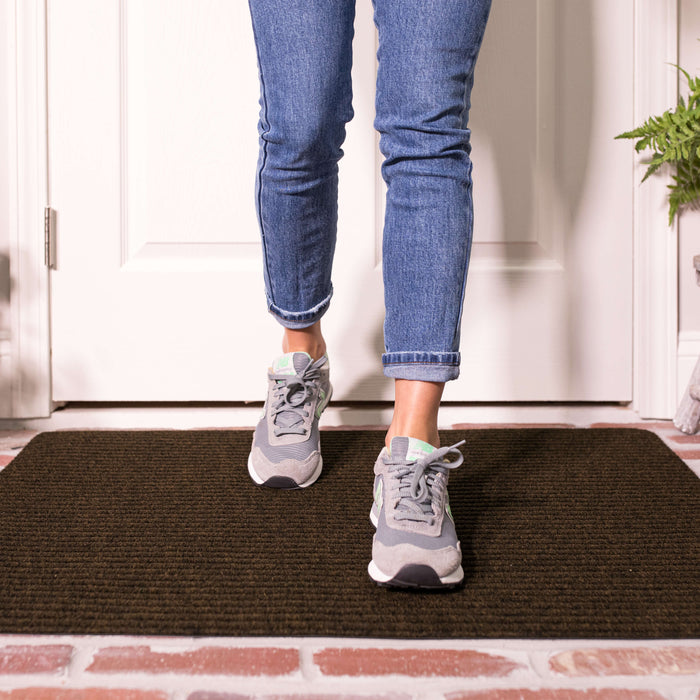Brown Ribbed Utility Mat