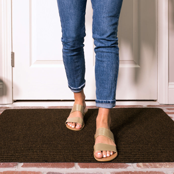 Brown Ribbed Utility Mat