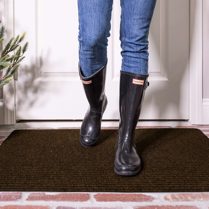 Brown Ribbed Utility Mat