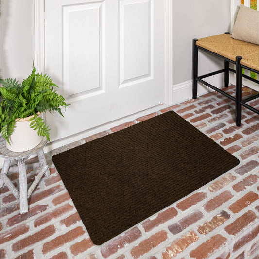 Brown Ribbed Utility Mat