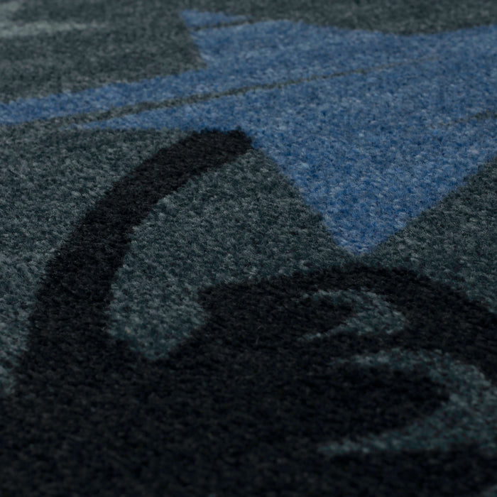 Technicolor Rock On Blue Area Rug