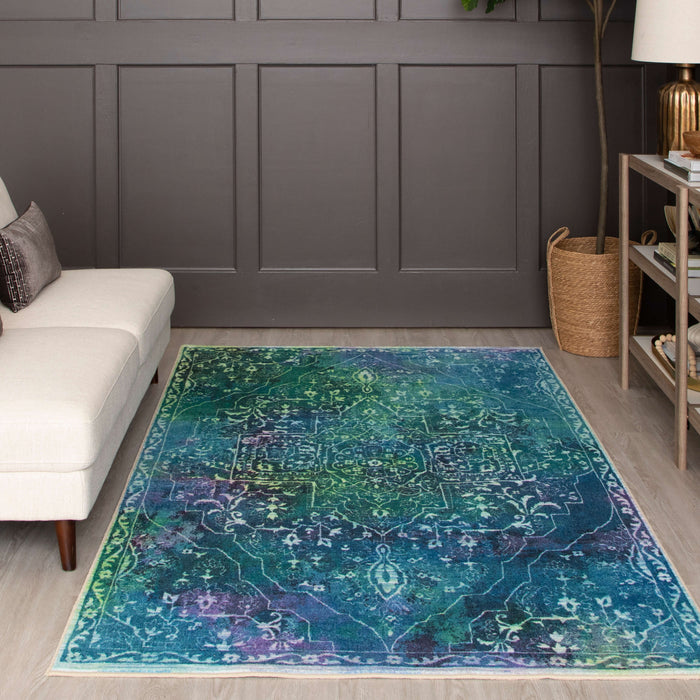 Technicolor Florence Blue Area Rug