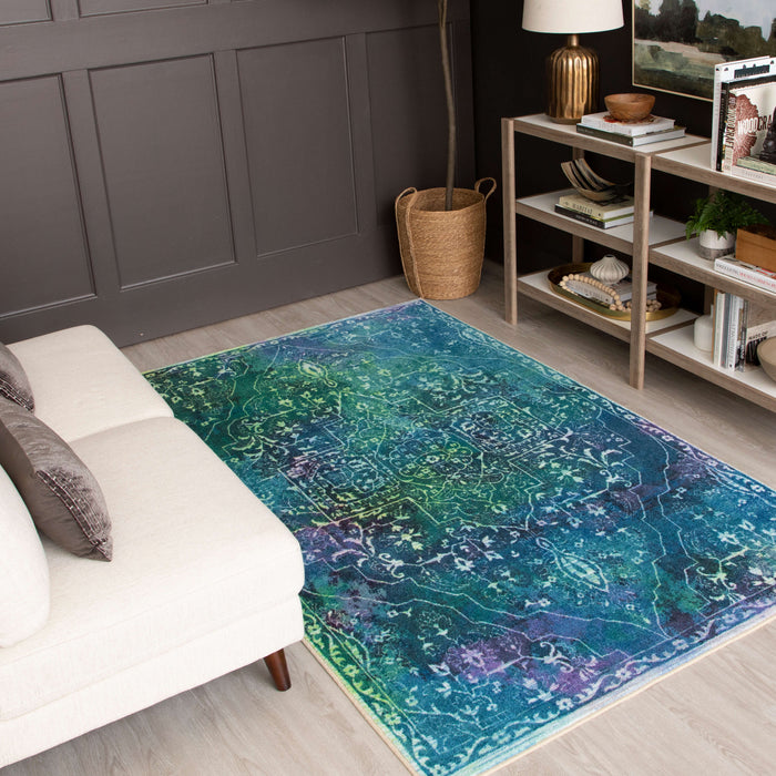Technicolor Florence Blue Area Rug
