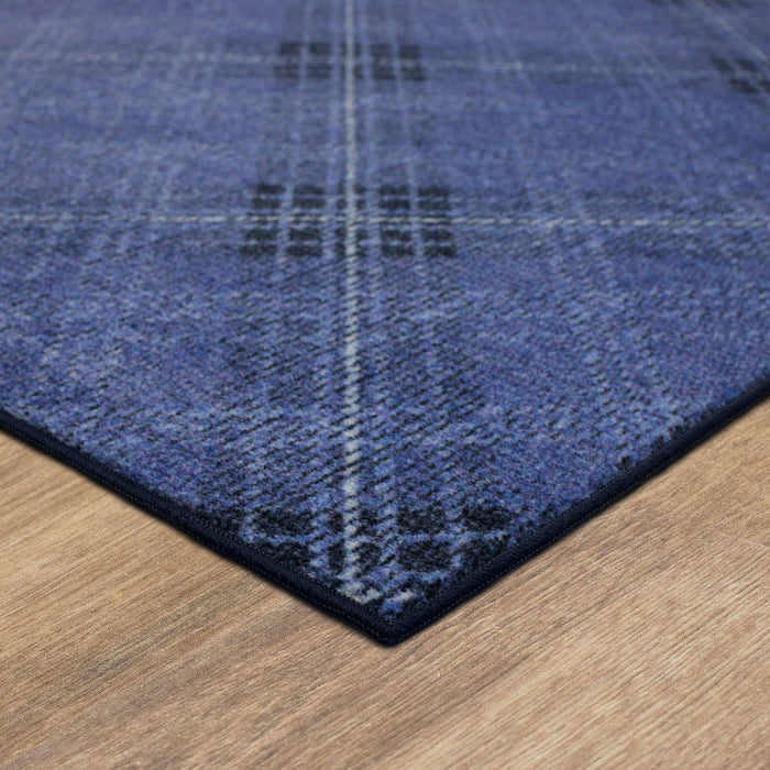 Technicolor Hoover Blue Area Rug