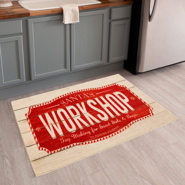 Santas Workshop Accent Rug