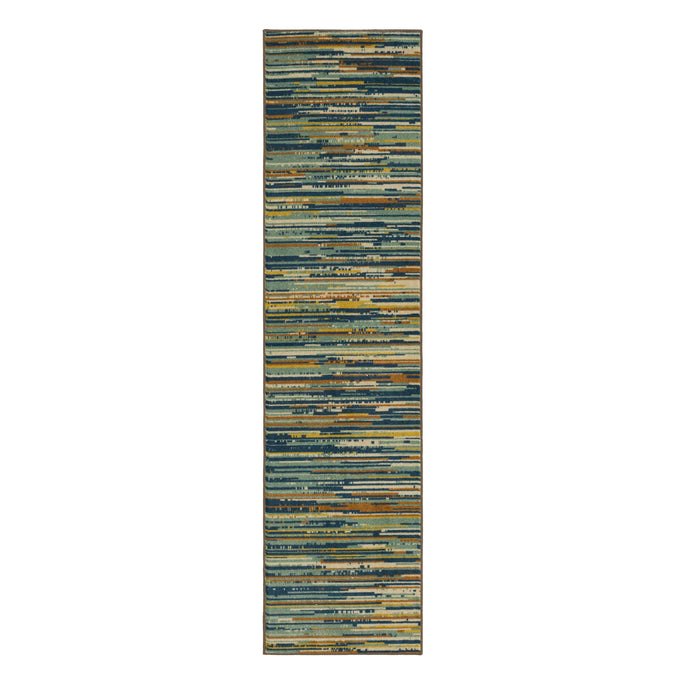 Technicolor Sulu Brown & Blue Area Rug