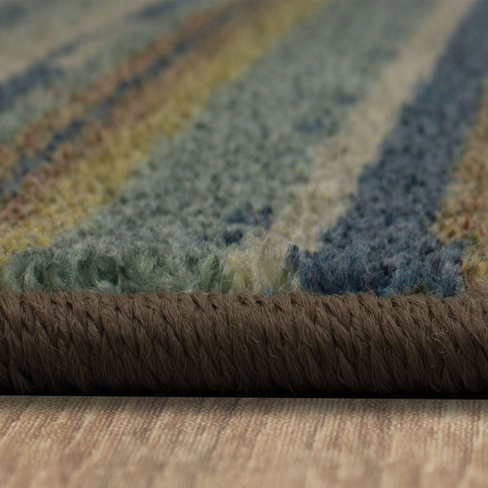 Technicolor Sulu Brown & Blue Area Rug