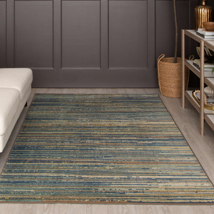 Technicolor Sulu Brown & Blue Area Rug