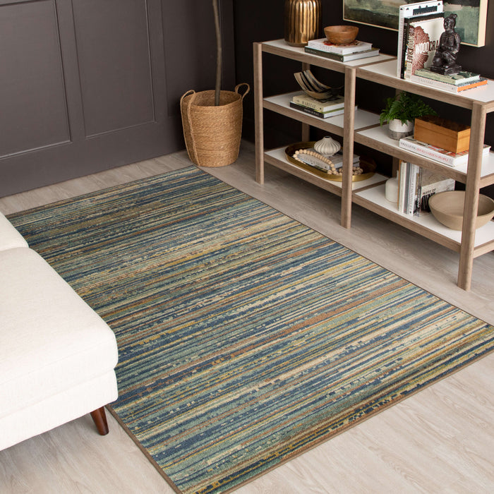 Technicolor Sulu Brown & Blue Area Rug