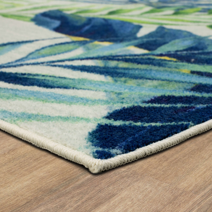 Multicolor Fronds Natural Area Rug