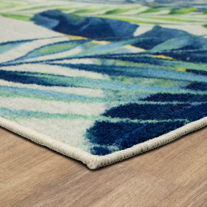 Multicolor Fronds Natural Area Rug