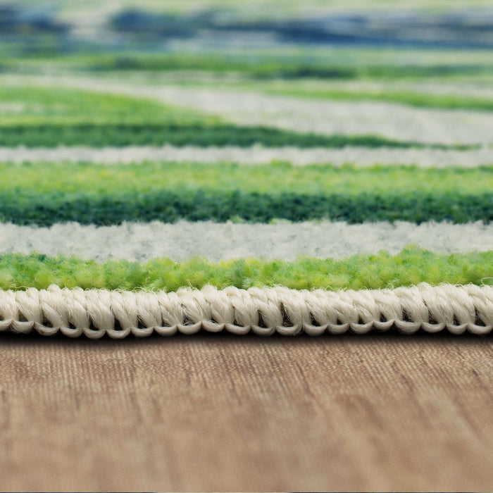 Multicolor Fronds Natural Area Rug