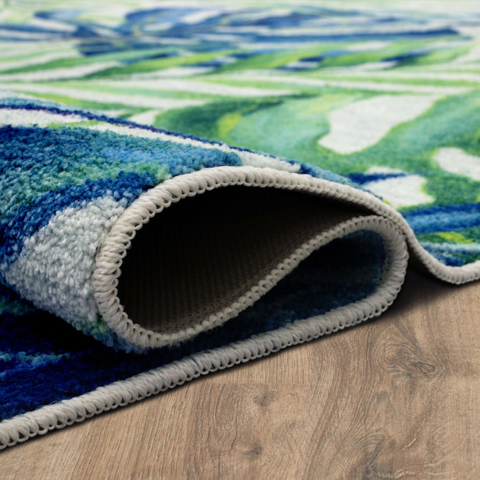 Multicolor Fronds Natural Area Rug