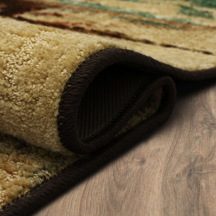 Acropolis Alba Blue & Brown Area Rug