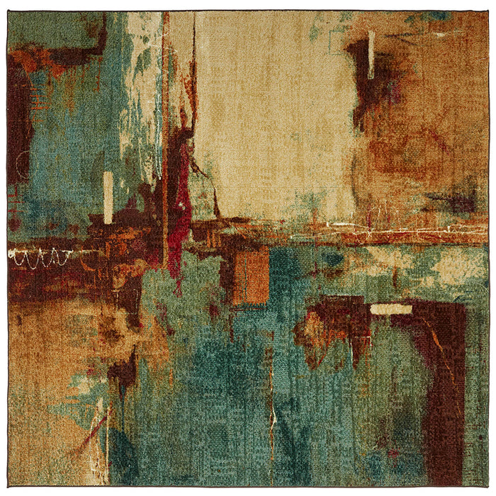 Acropolis Alba Blue & Brown Area Rug
