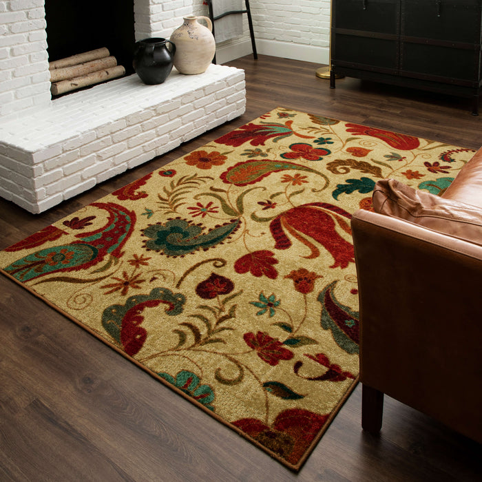 Acropolis Alba Brown & Red Area Rug