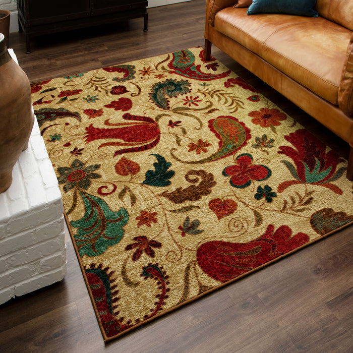 Acropolis Alba Brown & Red Area Rug
