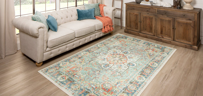 Technicolor Paluma Blue Area Rug