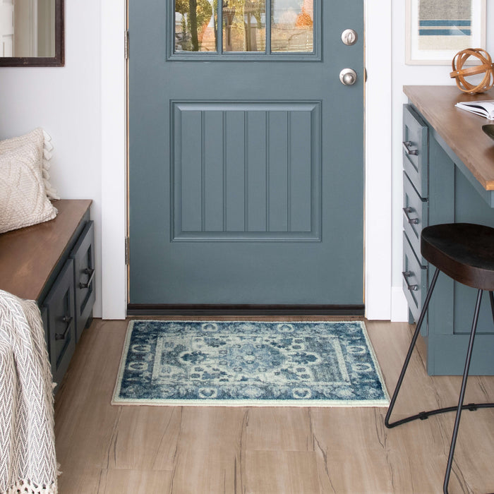 Technicolor Paluma Navy Blue Area Rug
