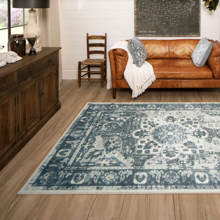 Technicolor Paluma Navy Blue Area Rug