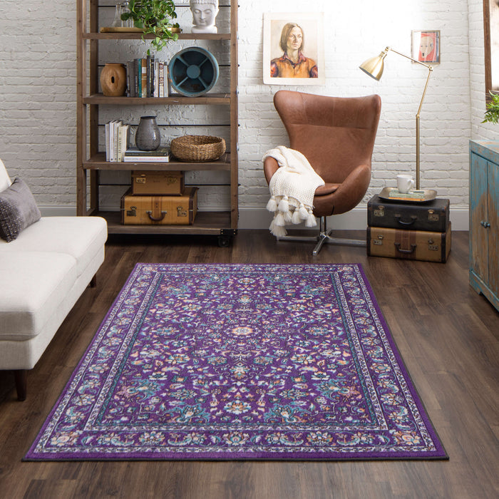 Technicolor Clarita Purple Area Rug