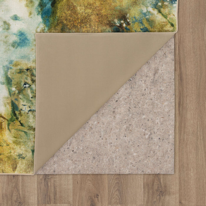 Technicolor Tide Blue & Brown Area Rug