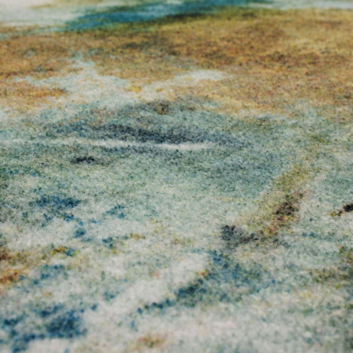 Technicolor Tide Blue & Brown Area Rug