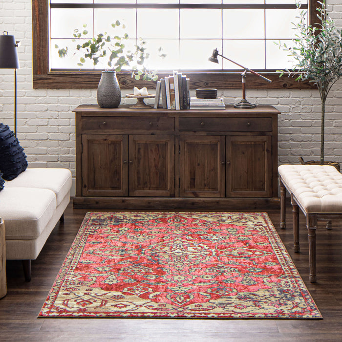 Technicolor Aspen Pink Area Rug