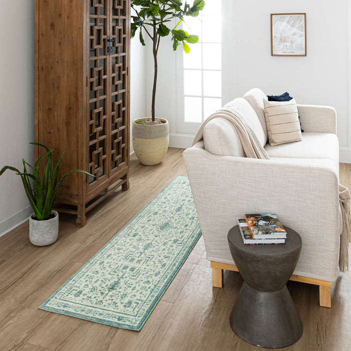 Technicolor Dixon Aqua Area Rug