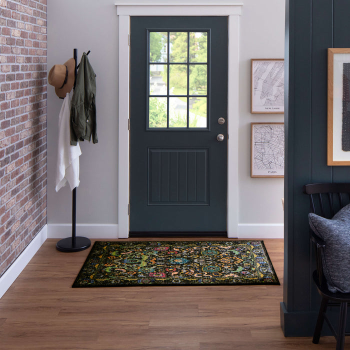 Mylee Black Area Rug