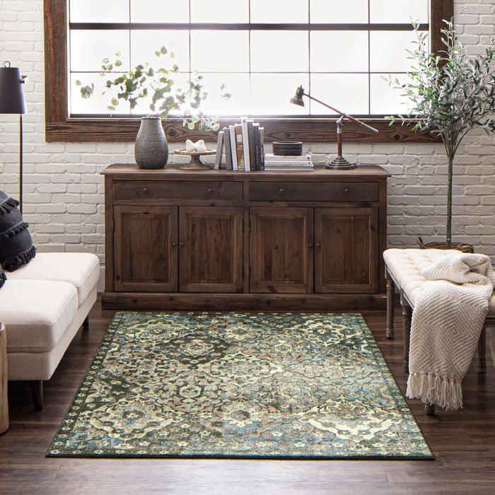 Technicolor Corinne Denim Area Rug