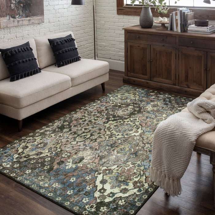 Technicolor Corinne Denim Area Rug