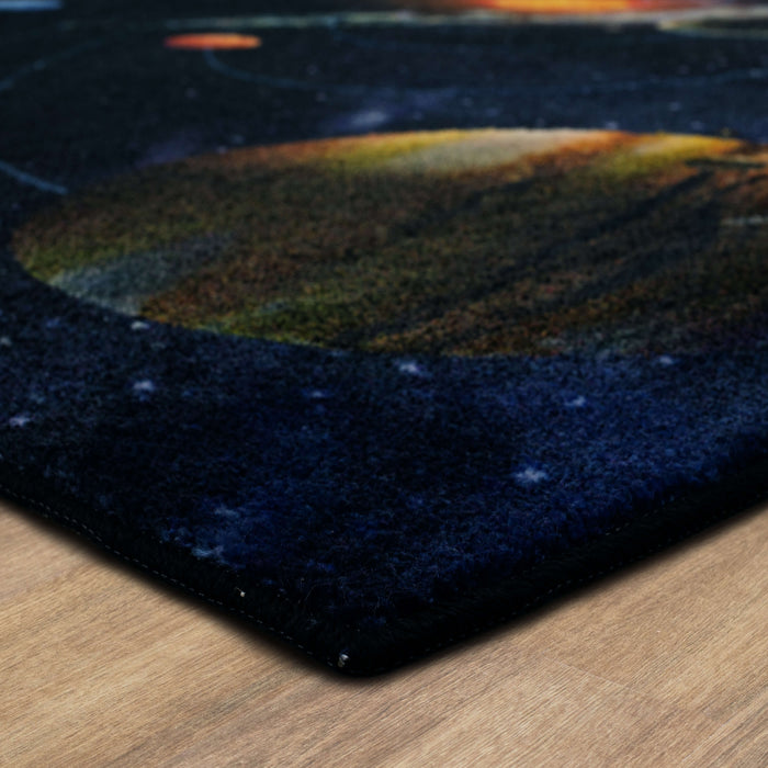 Technicolor Galactic Black Area Rug