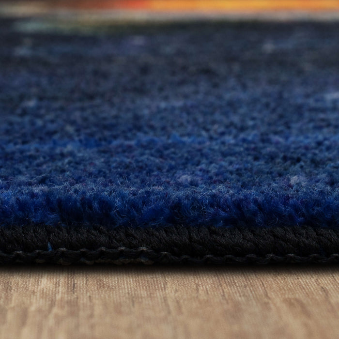 Technicolor Galactic Black Area Rug