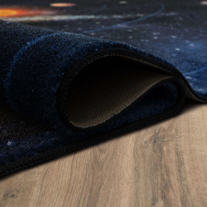 Technicolor Galactic Black Area Rug