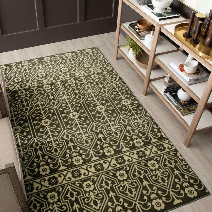Technicolor Hemingway Gray & White Area Rug