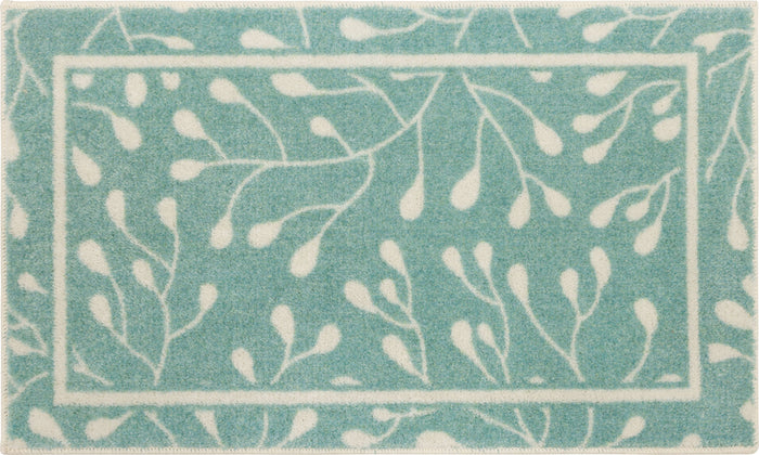Budding Blooms Blue & White Accent Rug