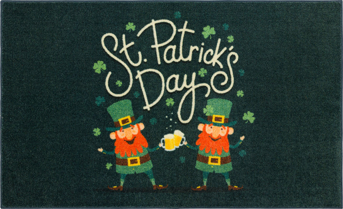St. Patrick's Day Cheers Green Accent Rug