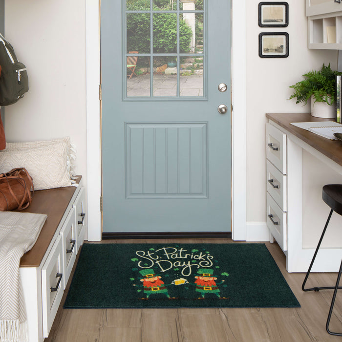 St. Patrick's Day Cheers Green Accent Rug