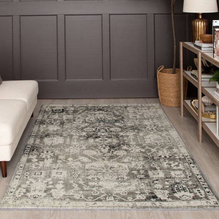 Technicolor Lantana Gray Area Rug