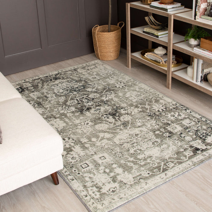 Technicolor Lantana Gray Area Rug