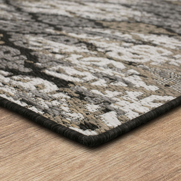 Jackson Distressed Ikat Charcoal Area Rug